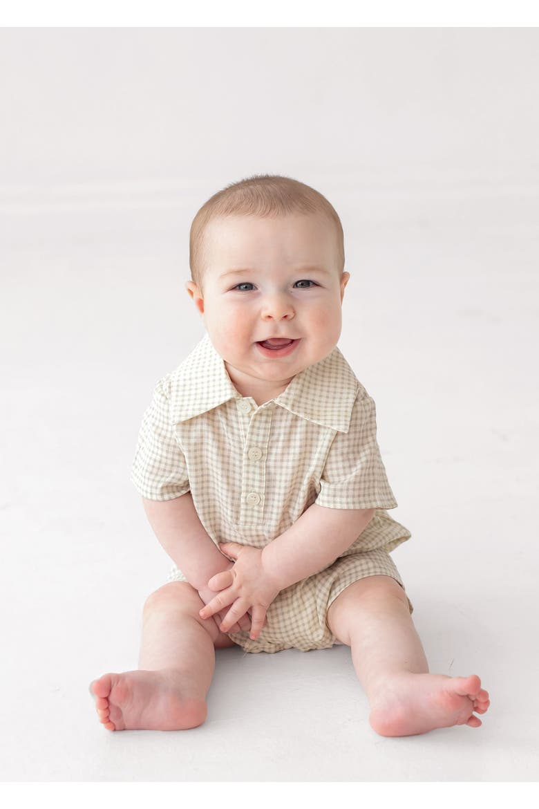 Dakota Short Sleeve Romper, Alternate, color, Ivory