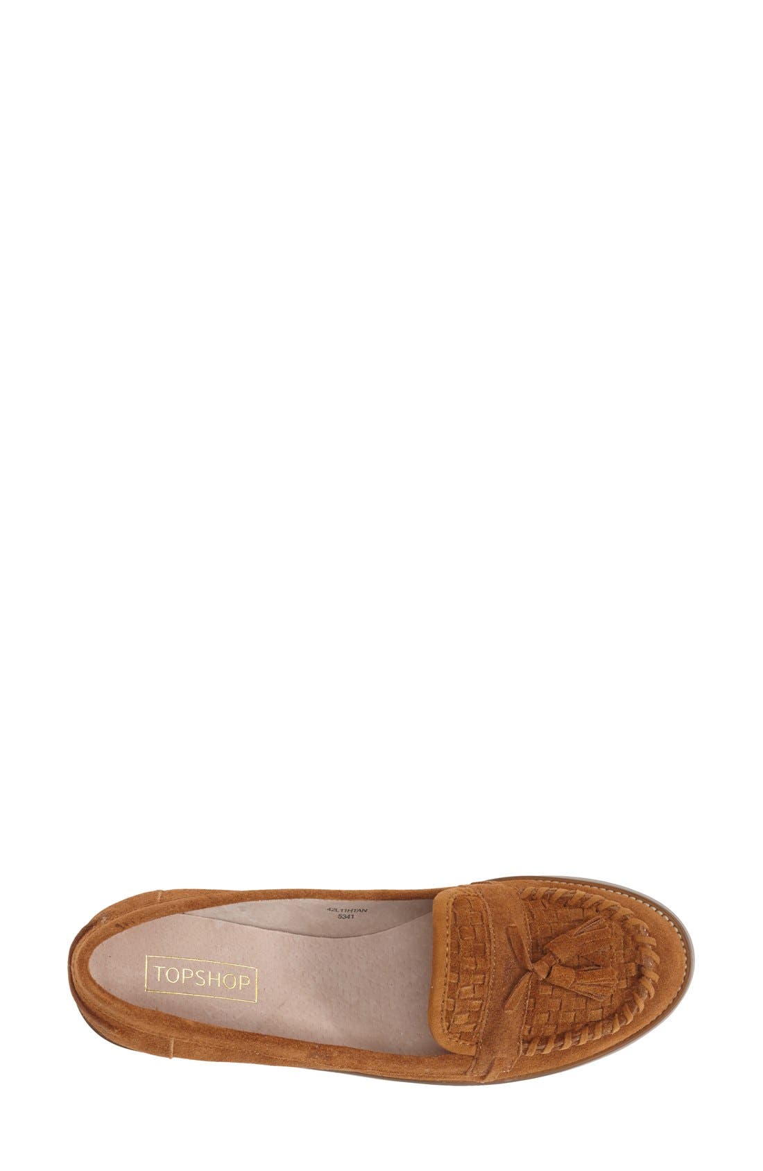 Topshop 'Lincoln' Woven Loafer, Alternate, color, 