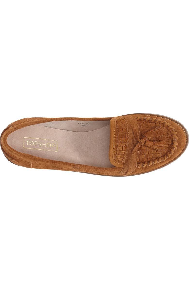 Topshop 'Lincoln' Woven Loafer, Alternate, color,