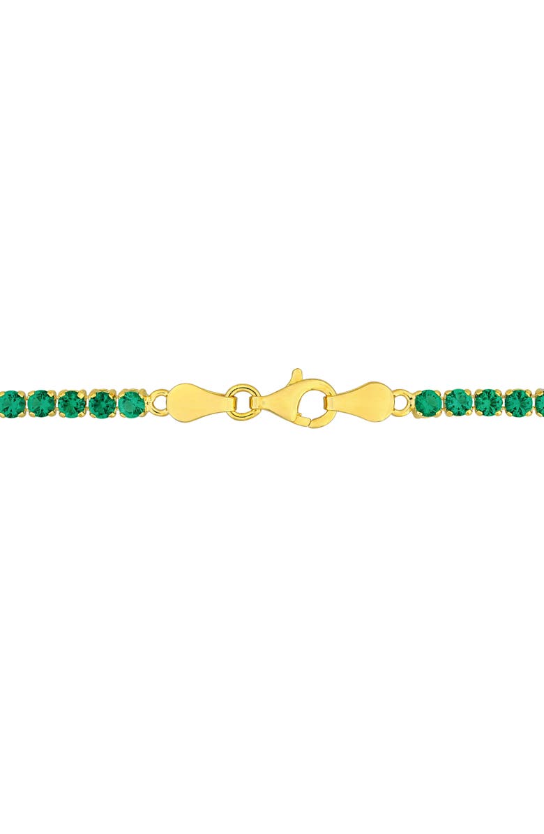 Julianna B. Gemstone Tennis Bracelet Sterling Silver, Alternate, color, Emerald/Yellow-Plated