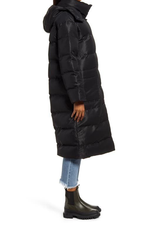 Allsaints Allana Hooded Puffer Coat In Black