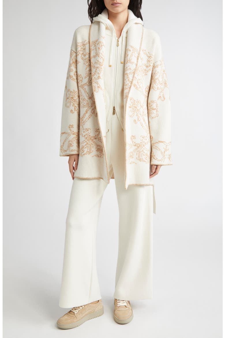 Cashmere Blend Wide Leg Pants, Alternate, color, 150 CREAM