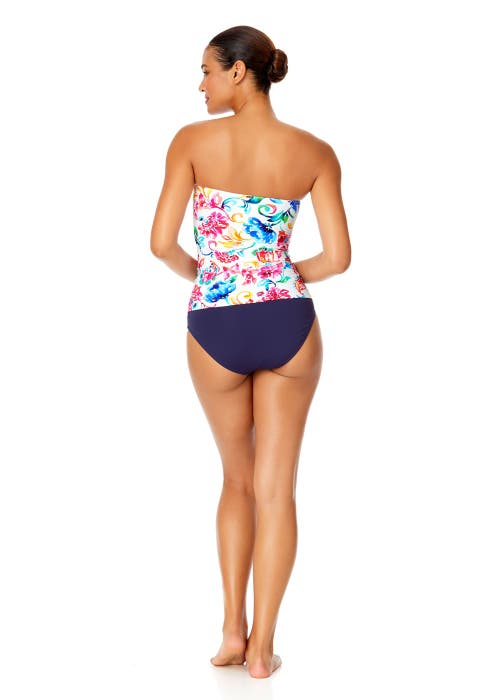 ANNE COLE TIGER DANCE TWIST FRONT BANDEAUKINI SWIM TOP
