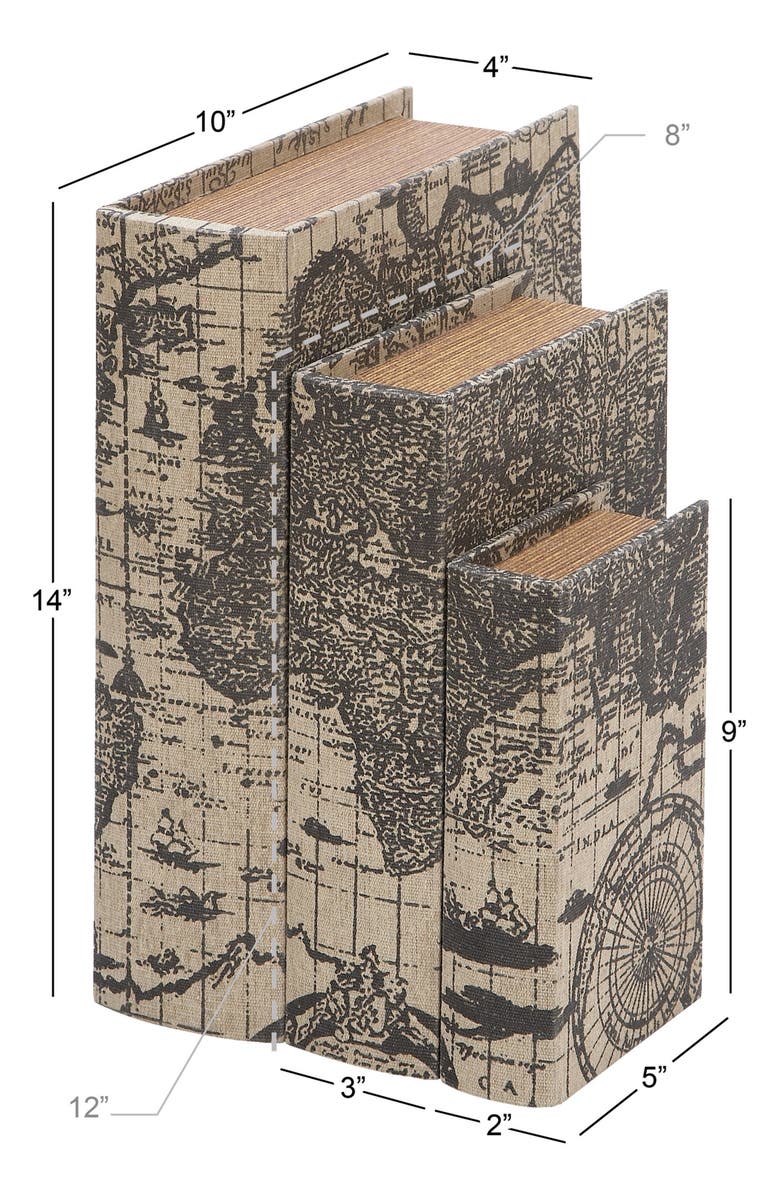 SONOMA SAGE HOME Set of 3 Faux Book Boxes, Alternate, color,