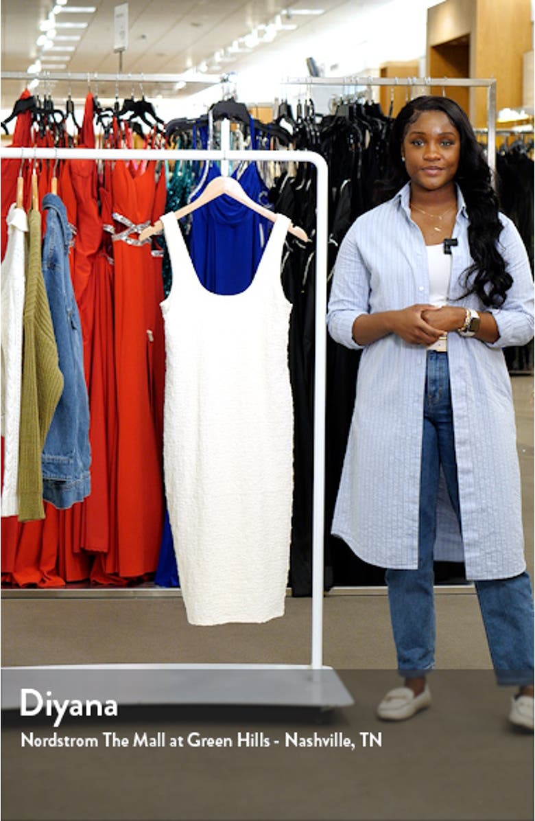 Textured Cotton Blend Tank Dress, sales video thumbnail