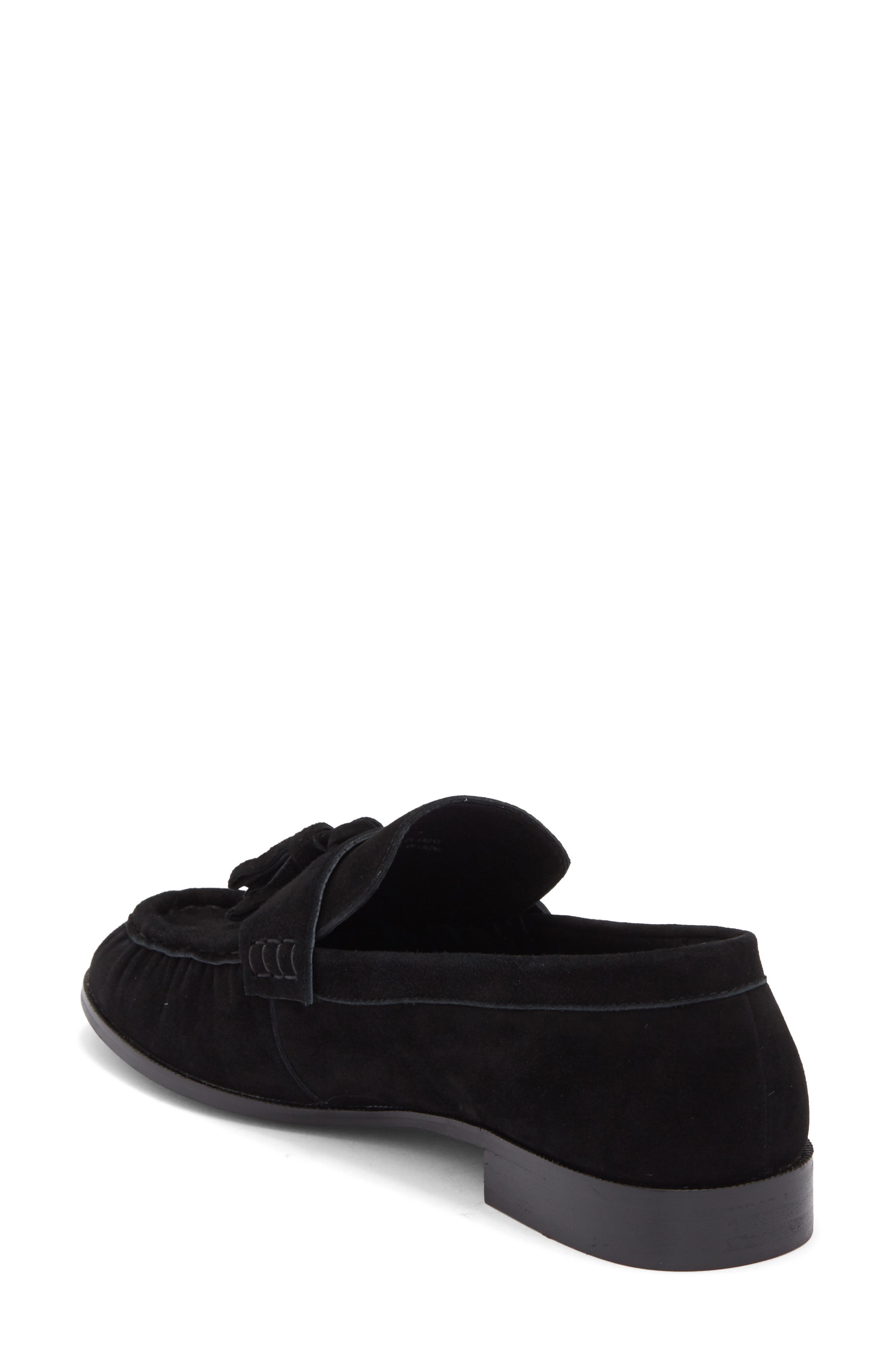 Jeffrey Campbell Articulate Kiltie Loafer, Alternate, color, Black Suede