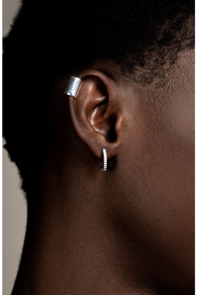 Men's Long Straight Nomad Ear Cuff, Alternate, color, Sterling Silver