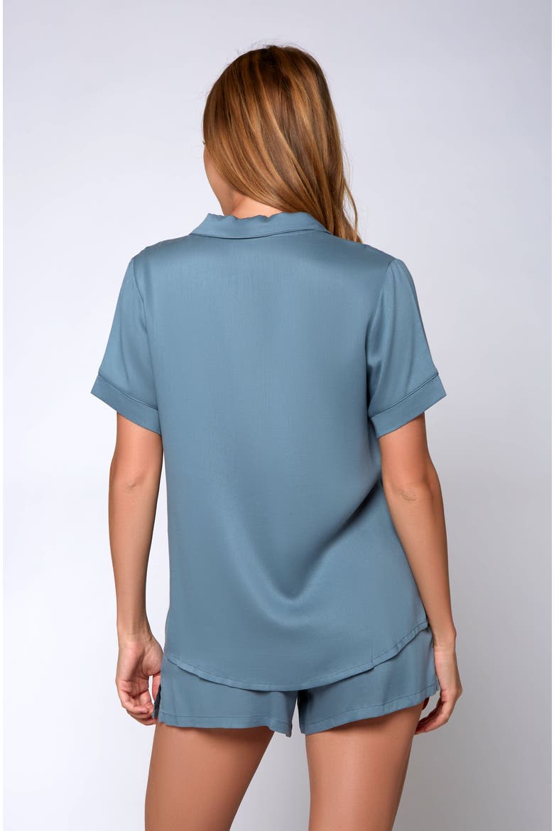 Organic Cotton and Tencel Notched Collar Pajama Set, Alternate, color, Blue
