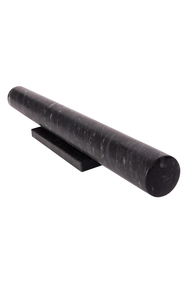 Artifacts Trading Company<sup>™</sup> Artifacts Trading Company 12" Straight Rolling Pin With Marble Stand, Main, color, Black Matte