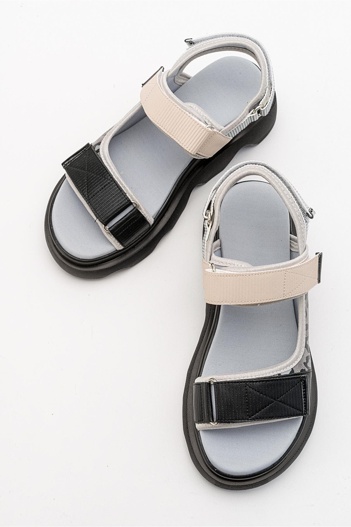 Prologue Shoes Tedy Velcro Strap Sandal, Alternate, color, Grey