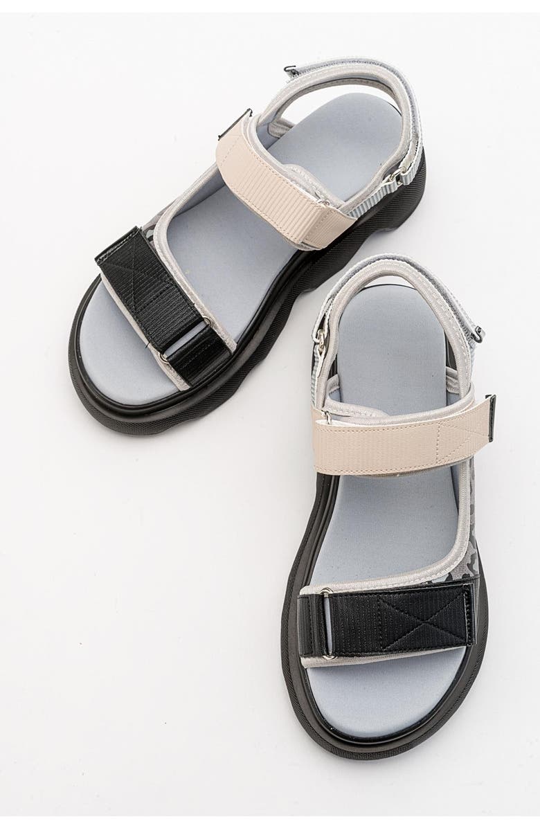 Prologue Shoes Tedy Velcro Strap Sandal, Alternate, color, Grey