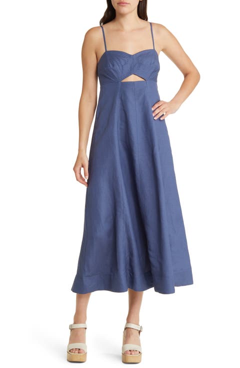 Cutout Sweetheart Neck Midi Dress