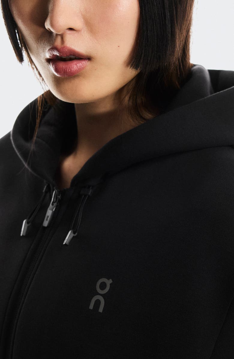 On Focus Tech Zip Hoodie, Alternate, color, Black
