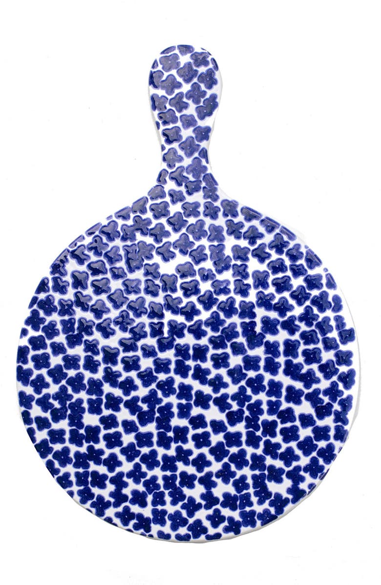 VIETRI Santorini Flowers Ceramic Cheese Board, Main, color, Blue