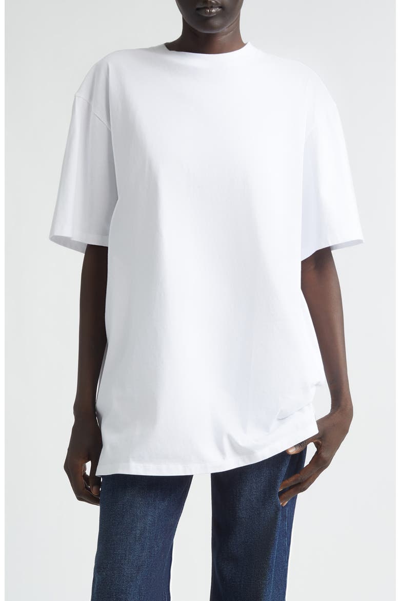 Junior Cotton Jersey Graphic T-Shirt, Main, color, WHITE/ RED/ BLUE
