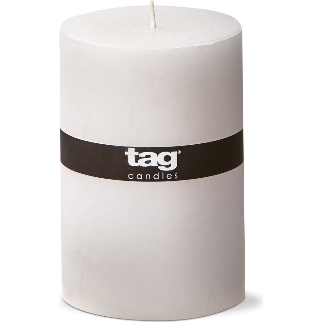 Tag Chapel White Pillar Candle Unscented Long Burning Home Decor In White