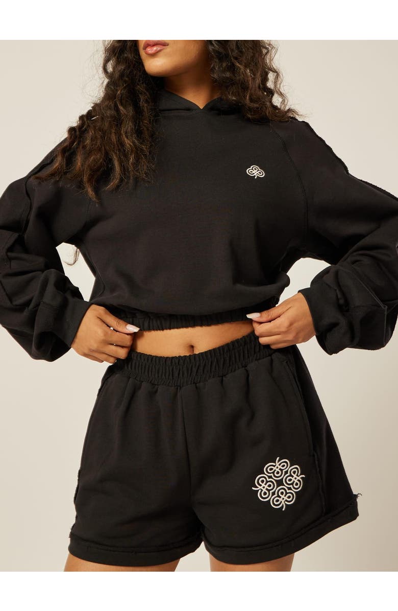 Be Athletica Be The Moment Cropped Hoodie, Alternate, color, Black