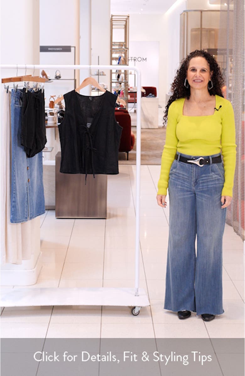 Linen Tie Front Vest, sales video thumbnail