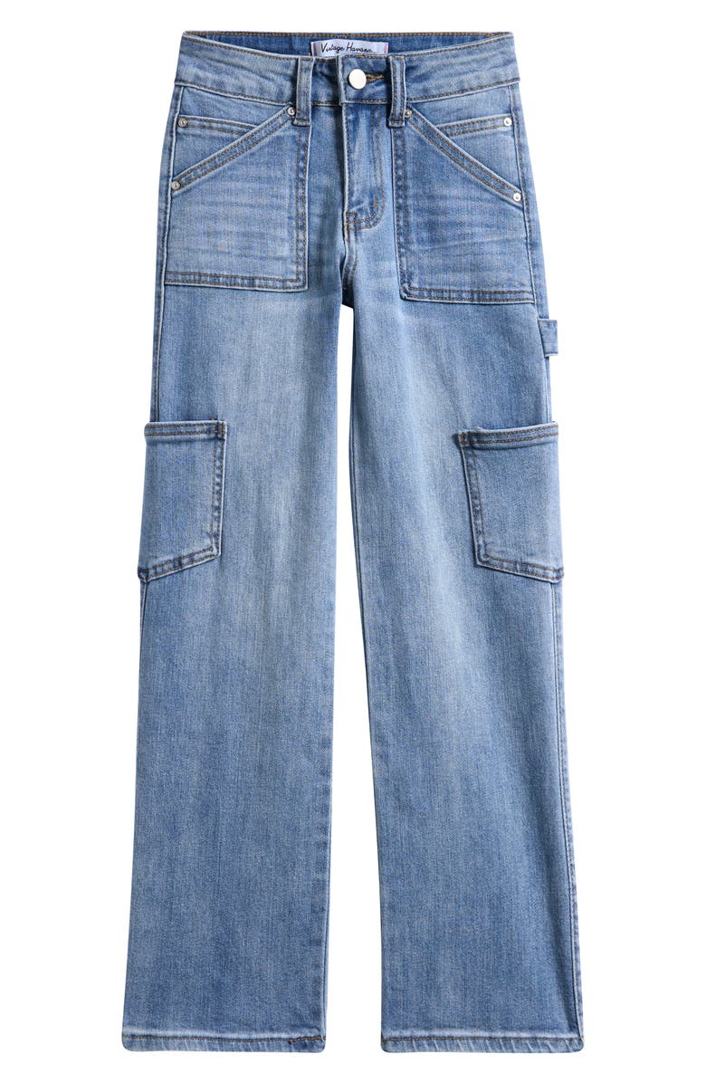 Vintage Havana Kids' Rhinestone Pocket Cargo Jeans, Main, color, 