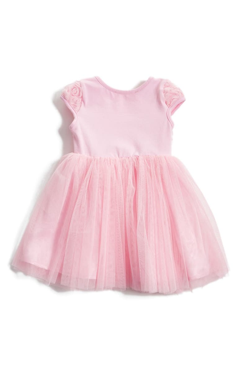 Popatu Short Sleeve Tulle Dress, Alternate, color,