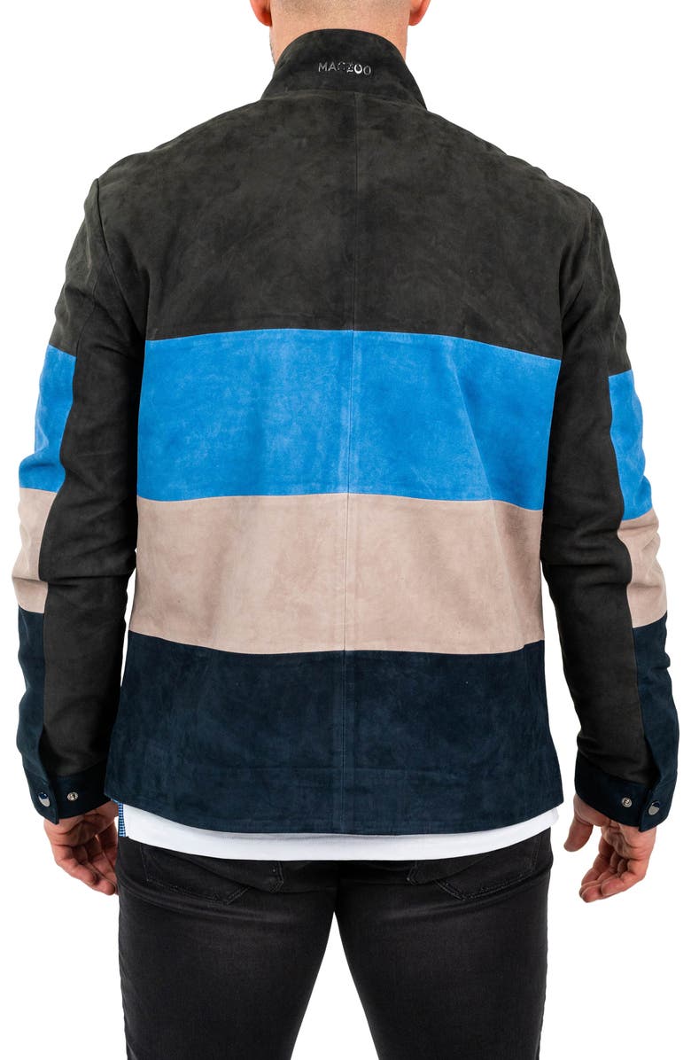 Maceoo Multi Panel Suede Jacket, Alternate, color, Brown