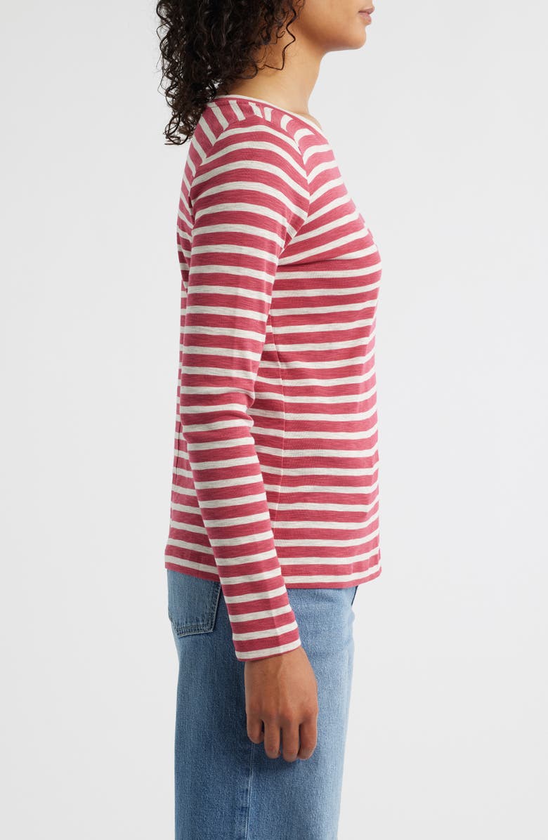 NZT by NIC+ZOE Stripe Cotton Blend T-Shirt, Alternate, color, Red Multi