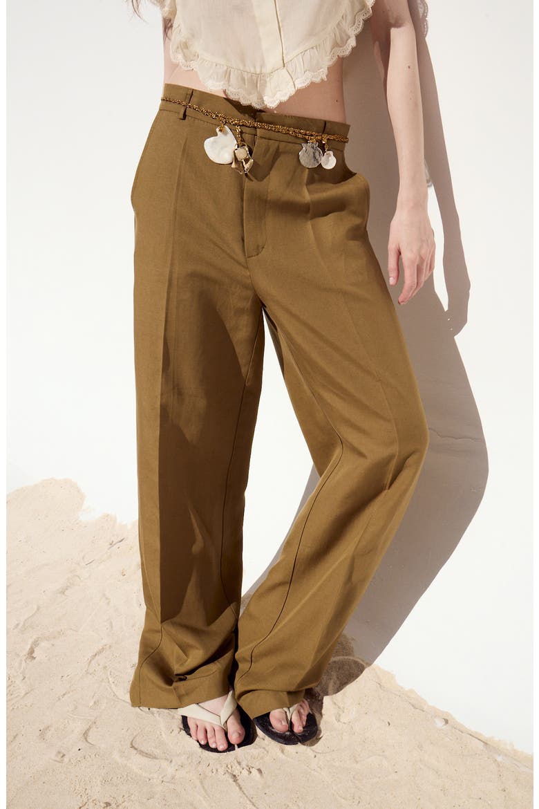 Bari Wide Leg Pants, Alternate, color, ARMY