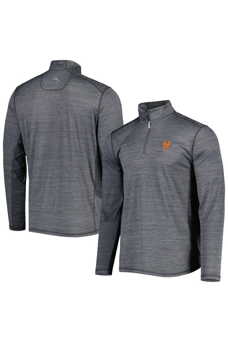 Men's Tommy Bahama Gray New York Mets Delray IslandZone Half-Zip Top, Main, color, Gray