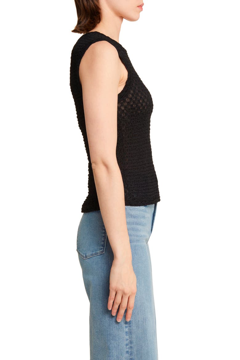 Sleeveless Mesh Top, Alternate, color, NOIR