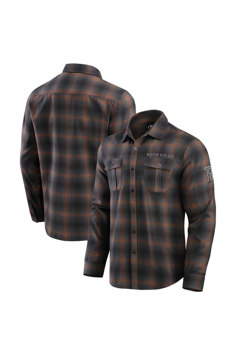Men's Darius Rucker Collection by Fanatics Tan Boston Red Sox Classic Flannel Long Sleeve Button-Up Shirt, Alternate, color, Tan