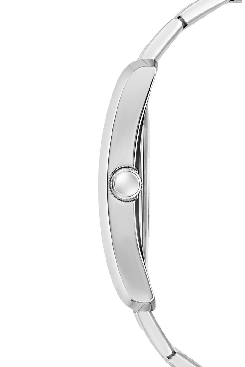 Clyde Silvertone Bracelet Tank Watch, 34mm, Alternate, color, SILVER