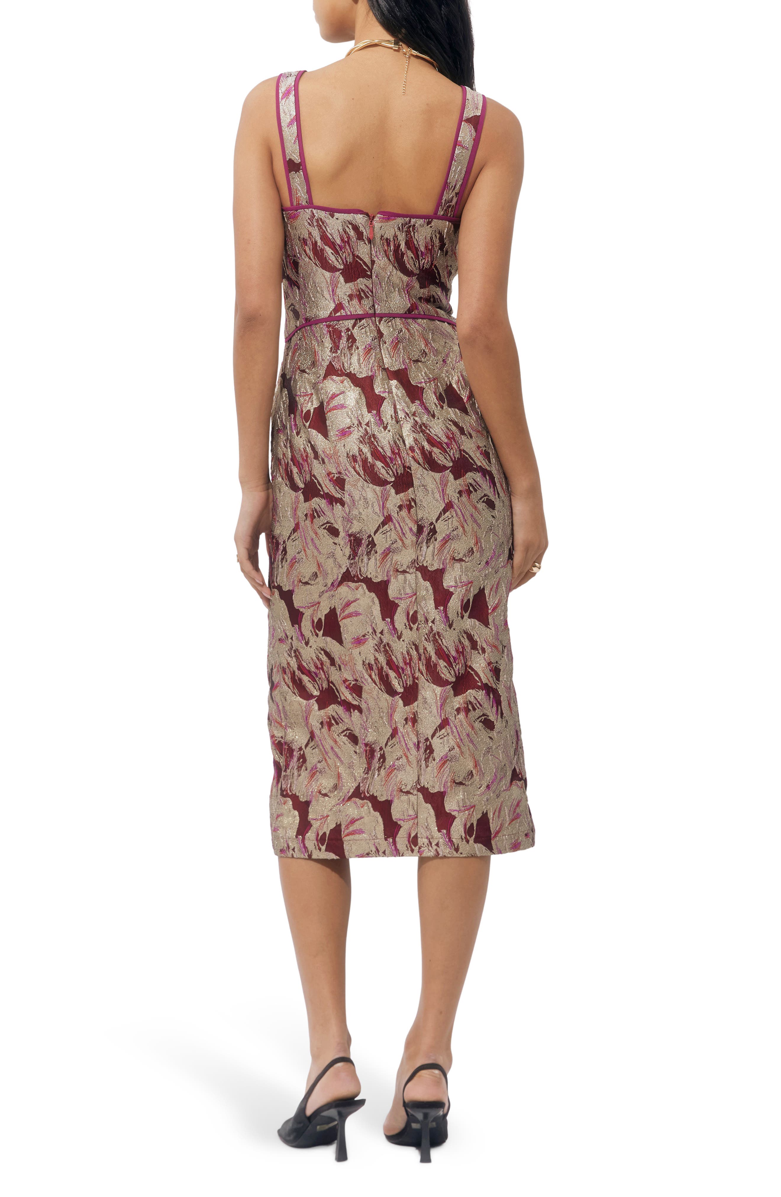 Ella Jacquard Midi Dress - image 2