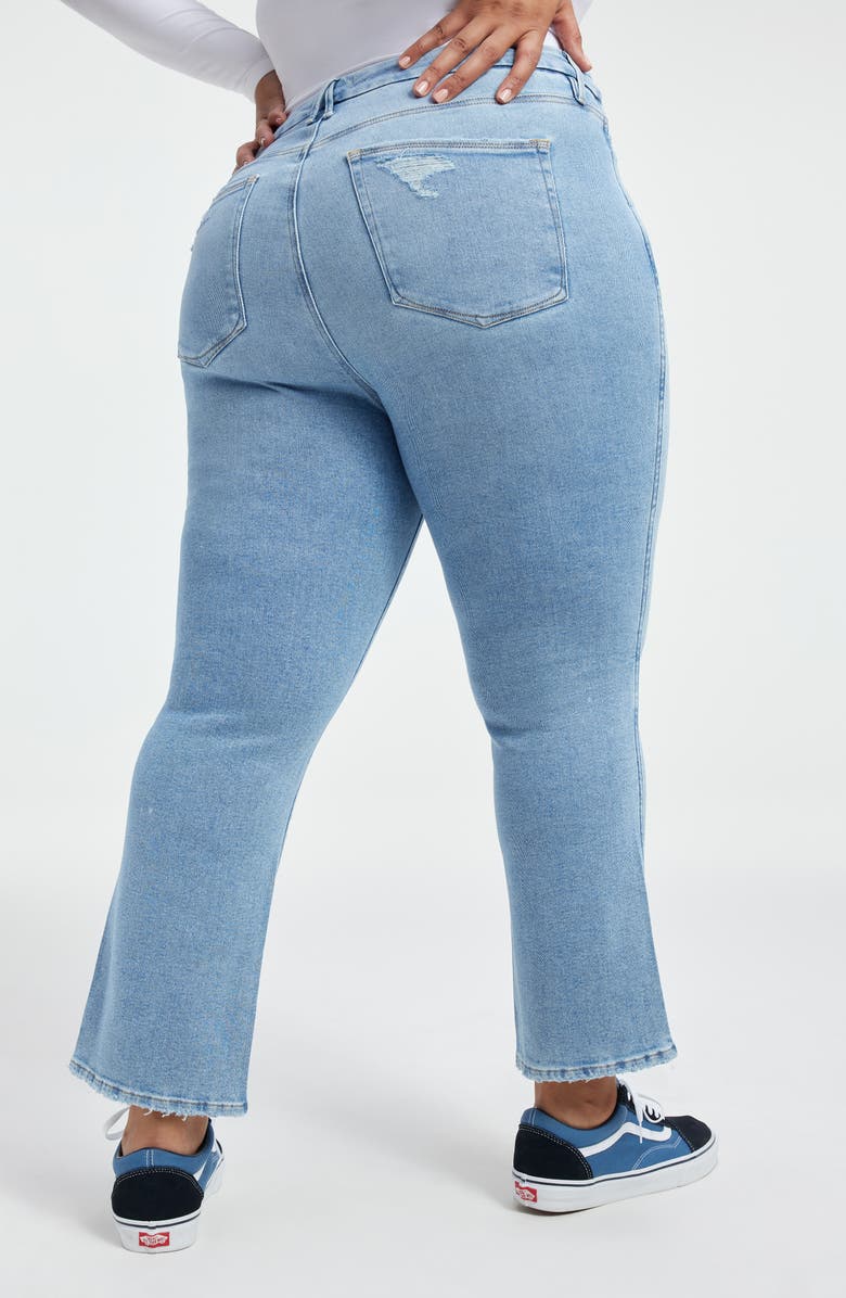 Good American Good Curve High Waist Ankle Straight Leg Jeans, Alternate, color,