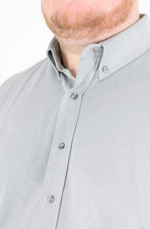Regent Row Big And Tall Commuter Shirt Short Sleeve Button Down In Gray