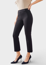 Betabrand Classic Kick Flare Crop Pant Stretch Ponte