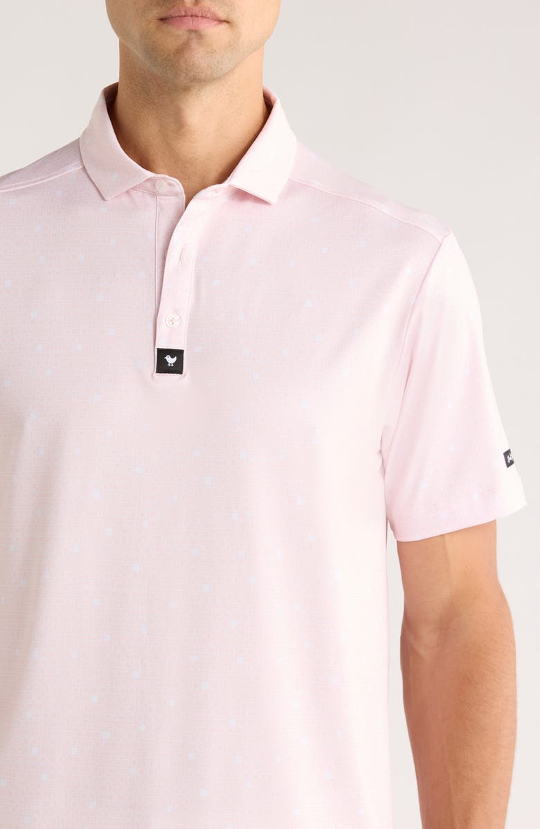 Bad Birdie Block Party Performance Golf Polo, Alternate, color, Mauve Chalk