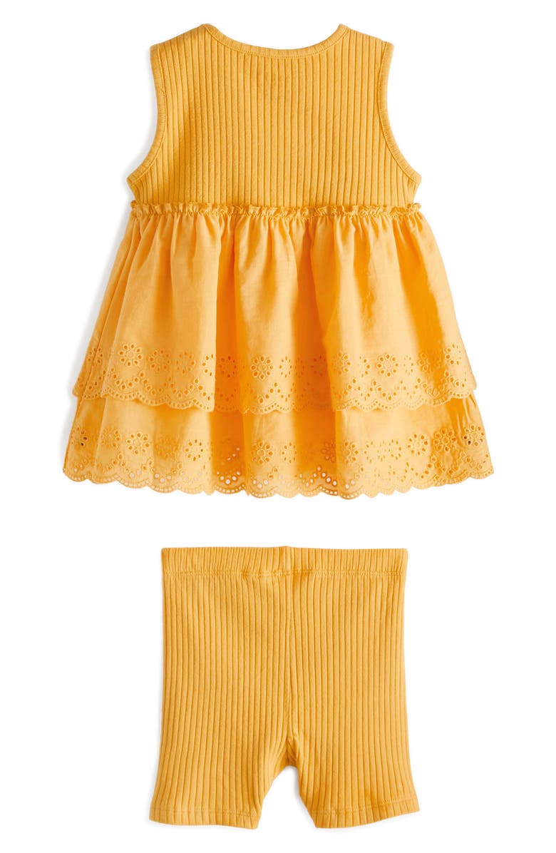 NEXT Kids' Eyelet Accent Sleeveless Cotton Top & Bike Shorts Set, Alternate, color, 