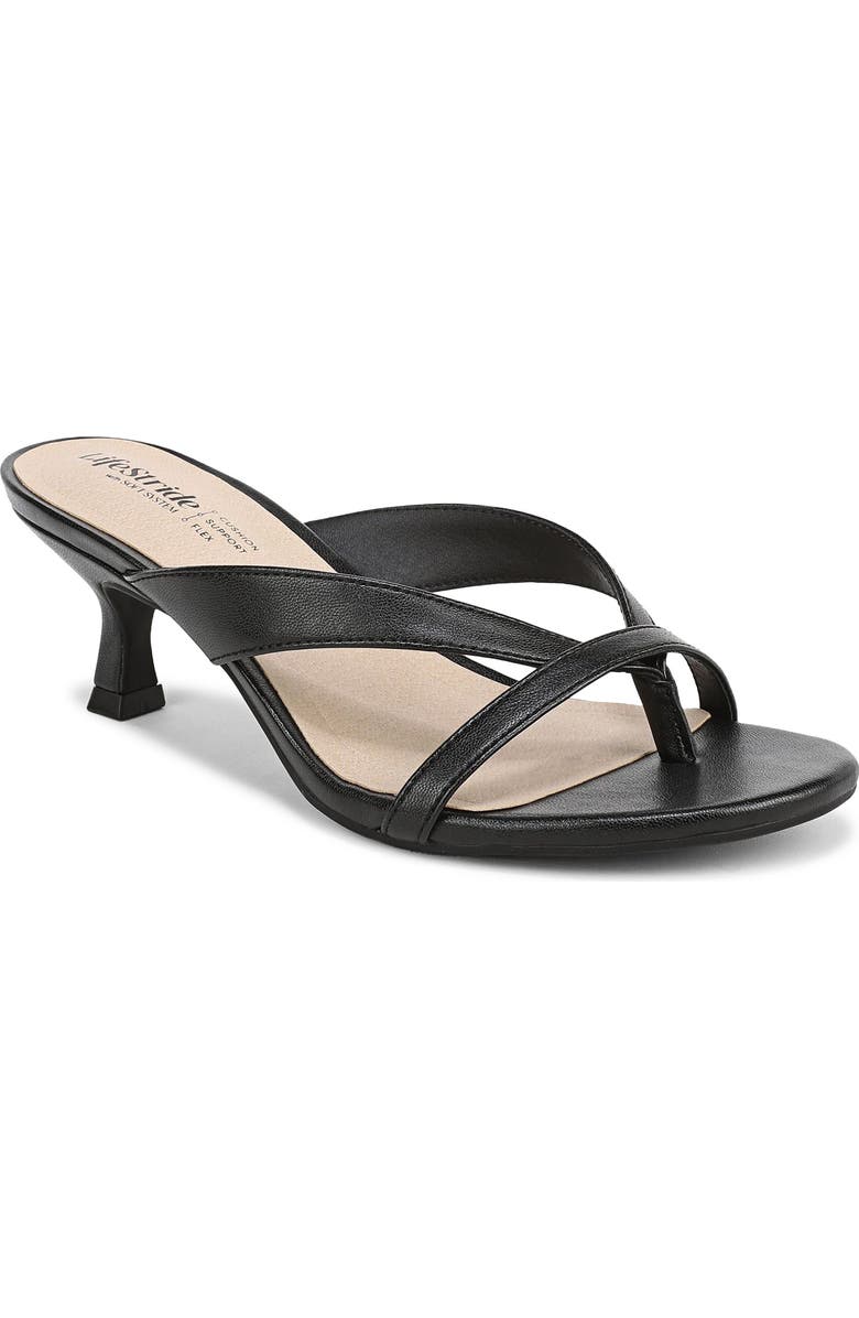 LifeStride Navine Kitten Heel Flip Flop, Main, color, Black