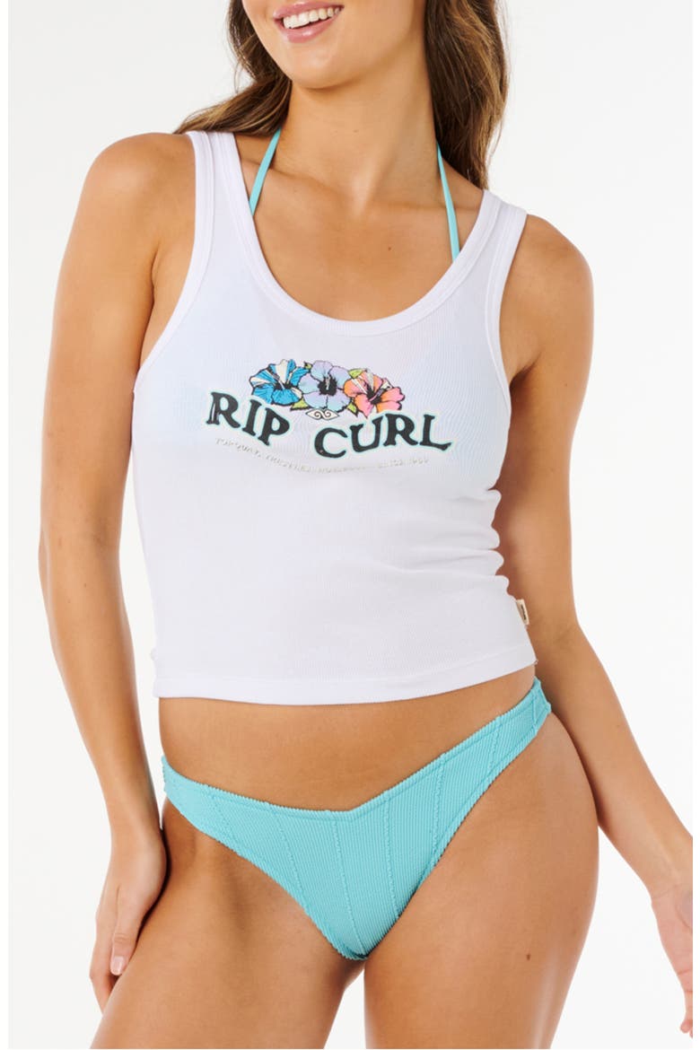 Bells Crop Graphic Tank, Main, color, OPTICAL WHITE
