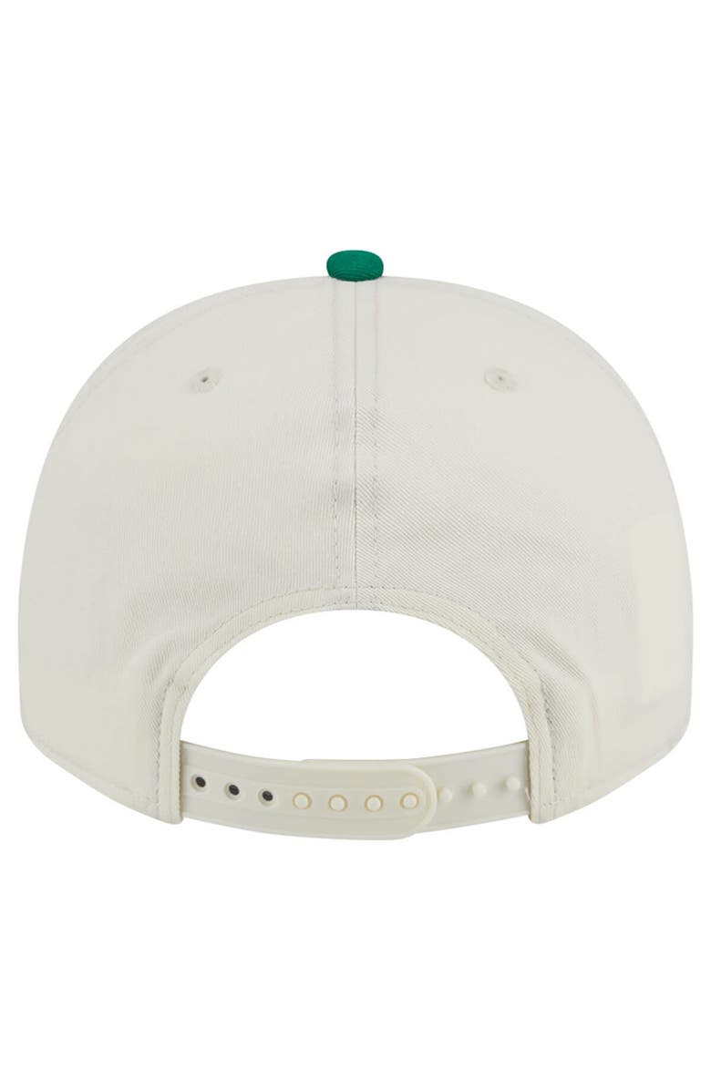 New Era Men
s New Era Cream/Kelly Green Boston Celtics Chainstitch 9FIFTY A-Frame Snapback Hat, Alternate, color, Cream