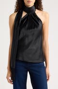 Reformation Sabi Scarf Fringe Sleeveless Silk Top