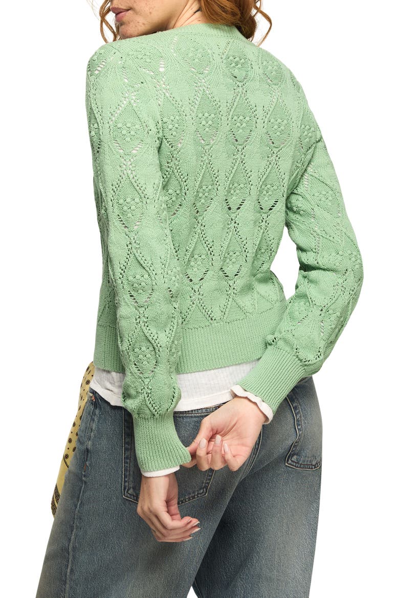 Open Stitch Sweater, Alternate, color, GRAYED JADE