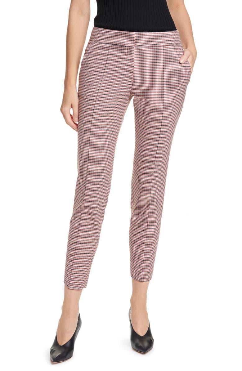 HUGO Hevas Check Crop Suit Pants, Main, color, 