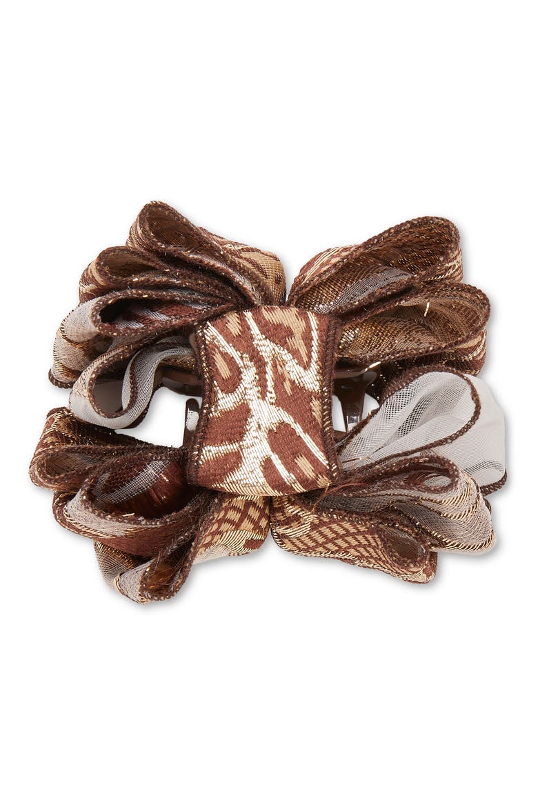 Mini Rita Floral Claw Clip, Main, color, PLUM BLUSH