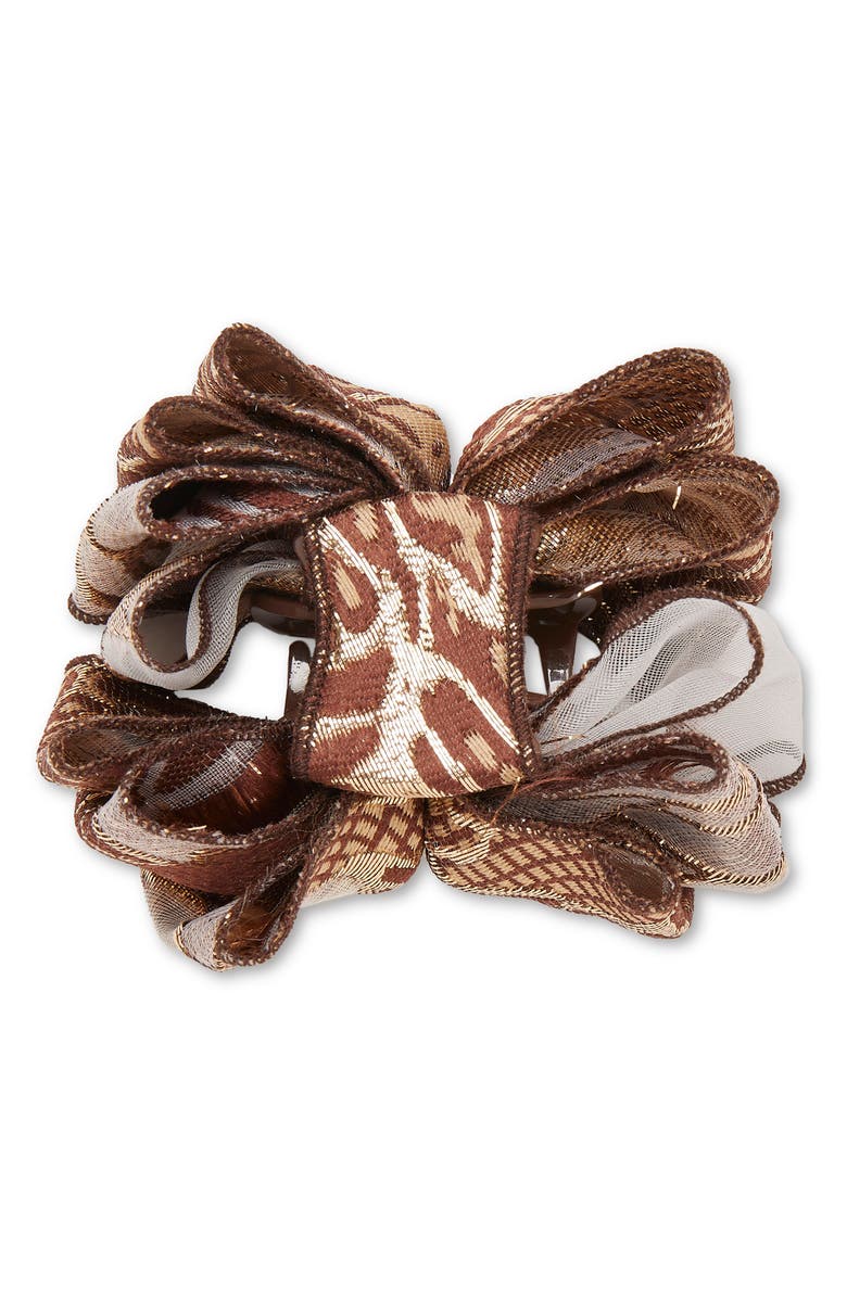 Lele Sadoughi Mini Rita Floral Claw Clip, Main, color, Plum Blush