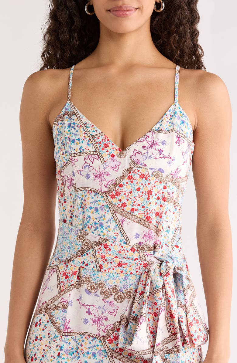 SUGARLIPS Minzi Floral Hagny Pleated Midi Dress, Alternate, color, 