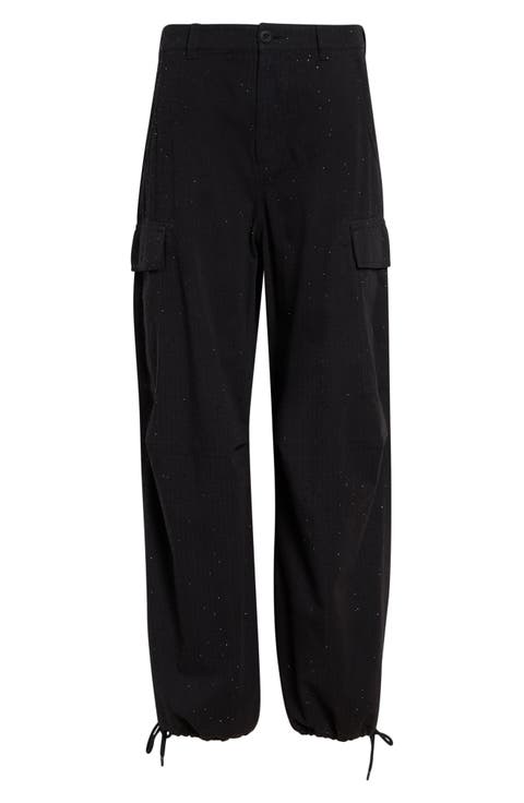 Crystal Embellished Cargo Pants
