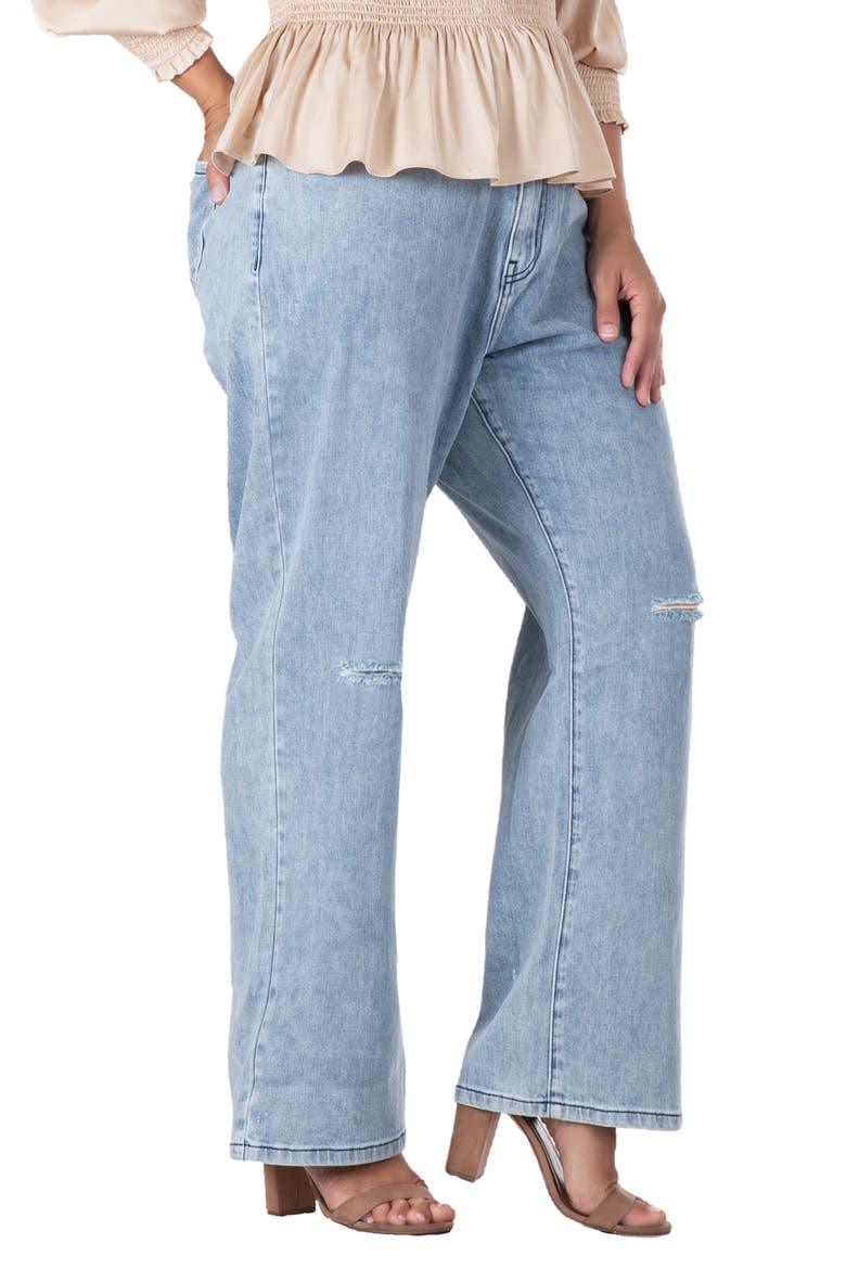 Subtle Distressed Boyfriend Jeans, Alternate, color, 3240MIDSTONE