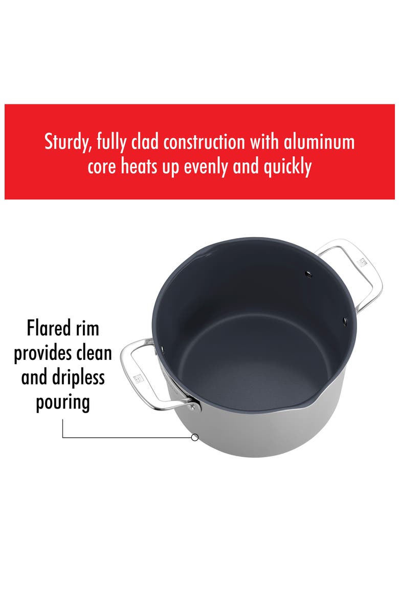 Clad CFX 8-Quart Nonstick Stainless Steel Stock Pot, Alternate, color, STAINLESS STEEL