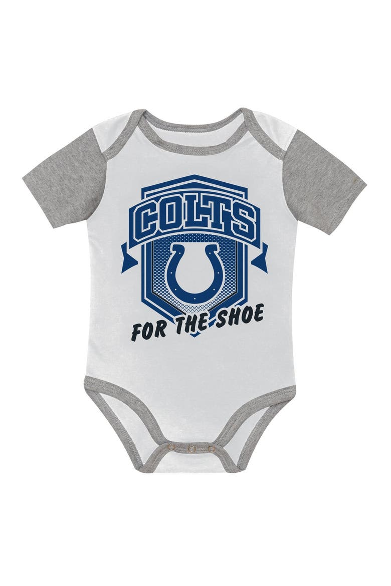 Infant Outerstuff  Indianapolis Colts First Round Pick 3-Piece Creeper Set, Alternate, color, Blue